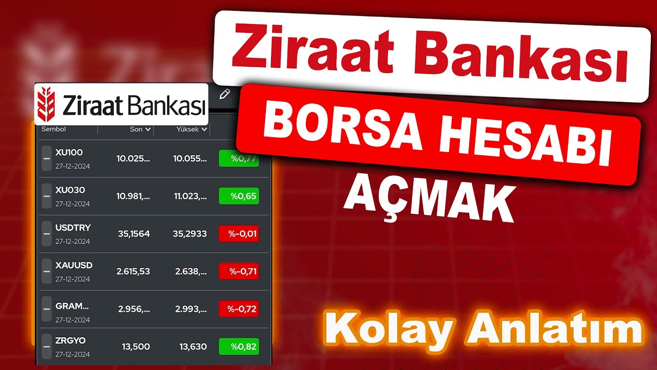 Ziraat Bankası Hisse Senedi Almak 6 DAKİKADA