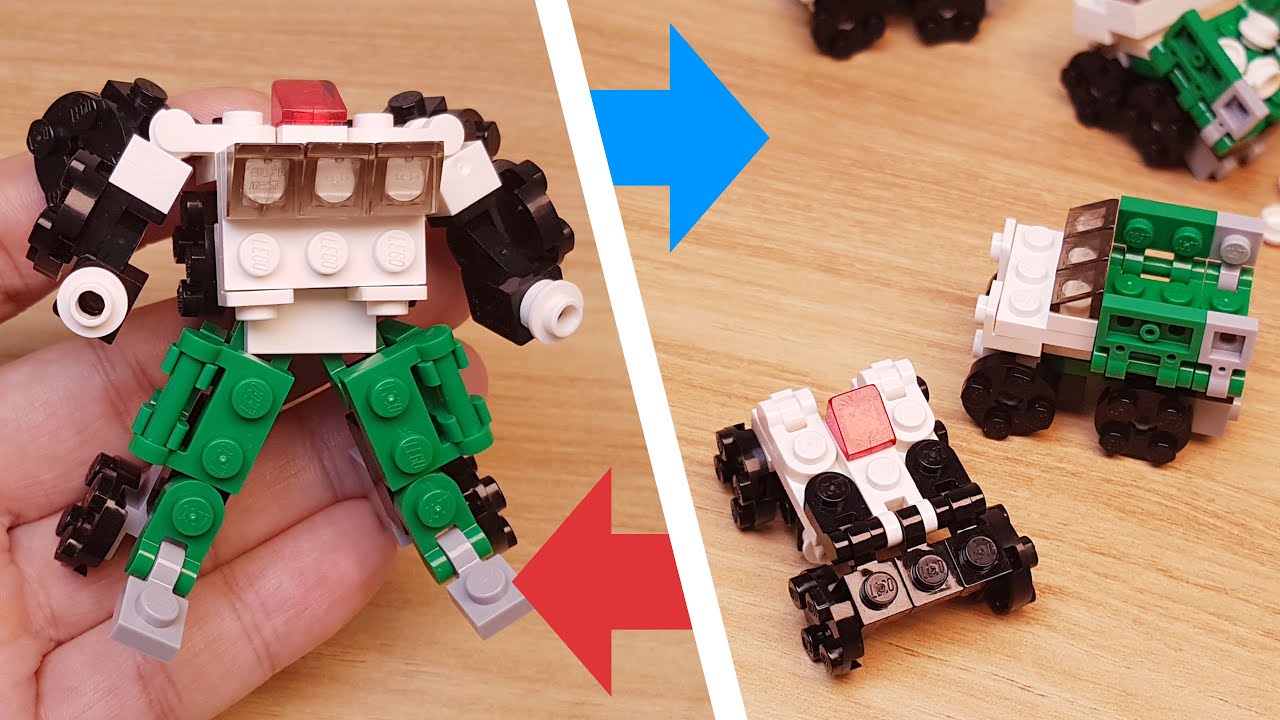 Комбинатор машинок из кубиков Micro LEGO, робот-трансформер - TwoBot#LEGO #transformers #combiners