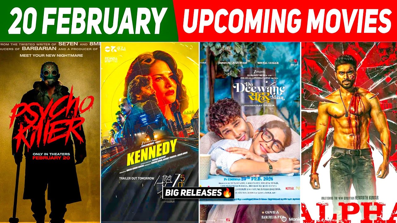 Top 07 Upcoming Movies Releasing This 20th February 2026 In Hindi ||Upcoming Bollywood & South Films
