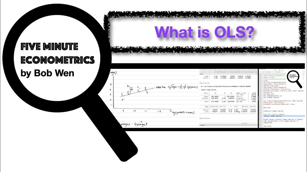 What is OLS? | 【Five Minute Econometrics】 Topic 1