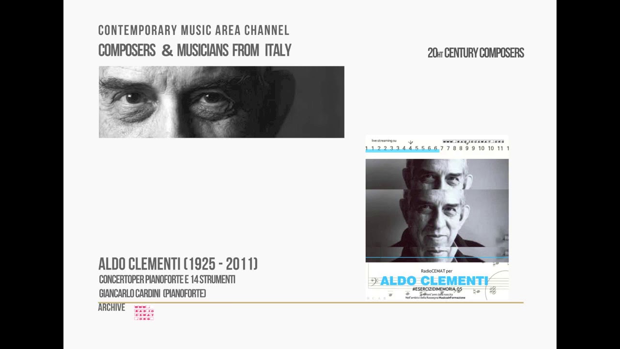 Aldo Clementi - Concerto per Pianoforte e 14 strumenti - CMAC Italy