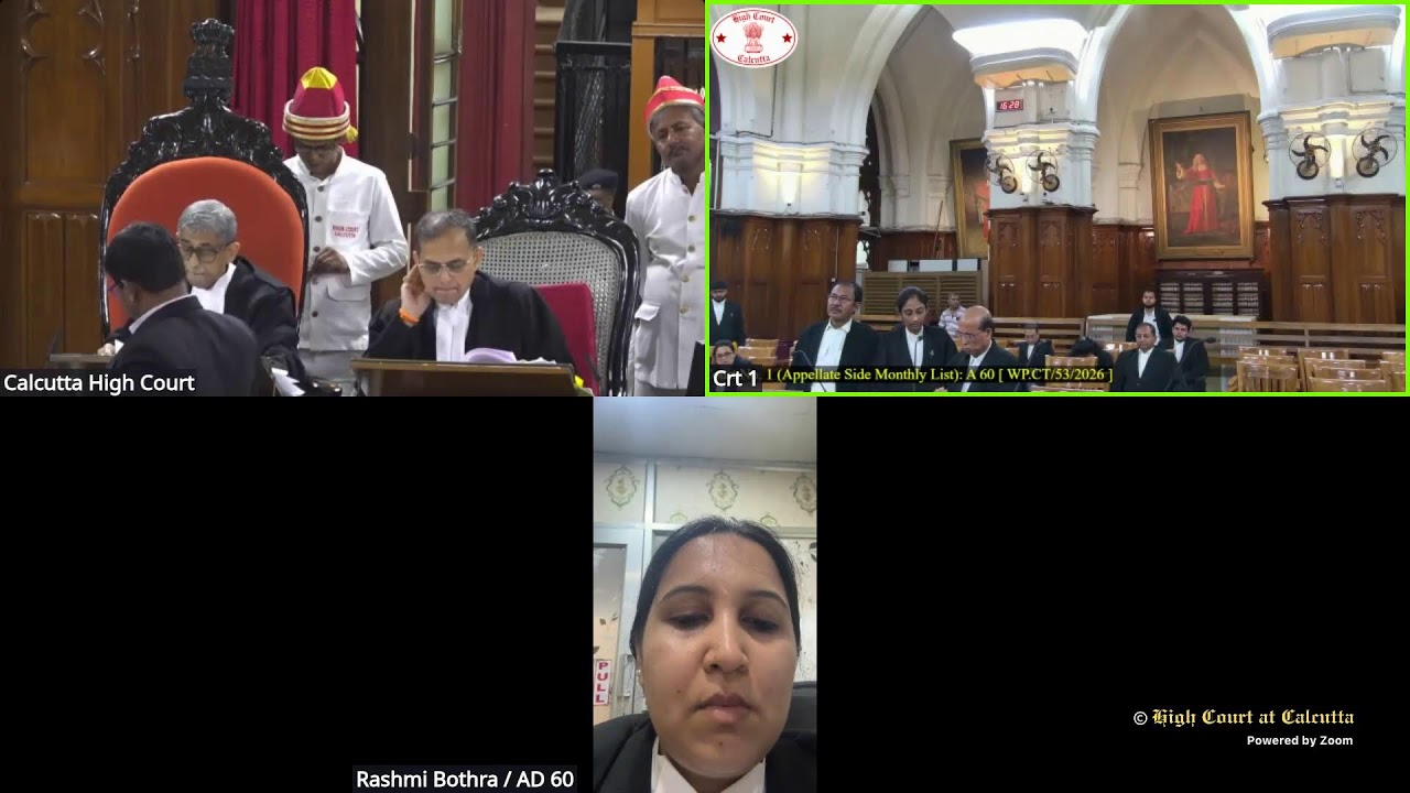 31 August 2026 | Court No. 1 | Live Streaming of the Court proceedings.