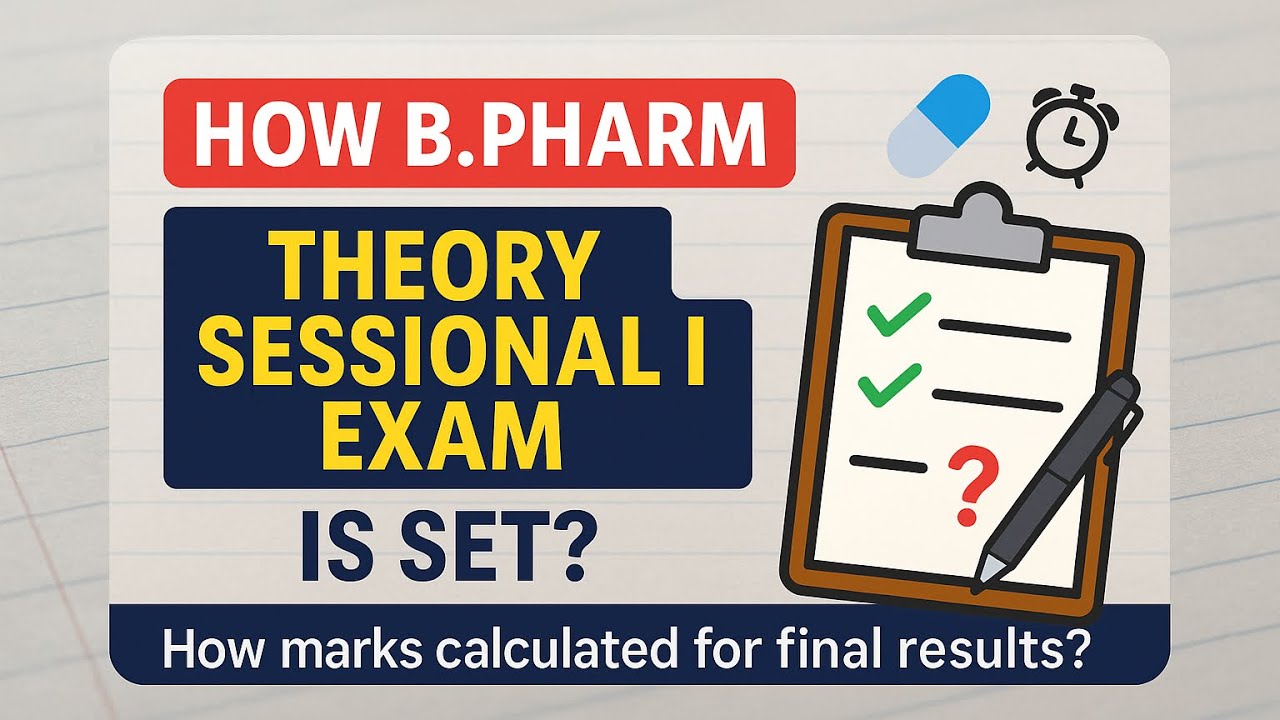 B.Pharma Question Paper Pattern for Theory Sessional Exam ! How Marks calculated in sessional exam..