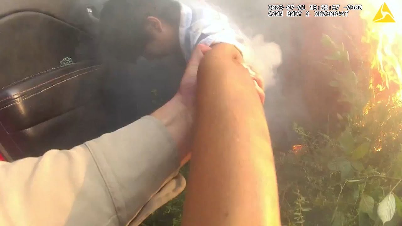 Georgia Sergeant Pulls Woman From Burning Car