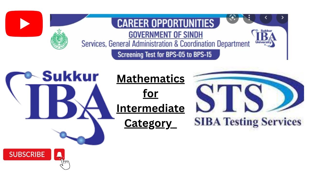 5 to 15 mathematics || IBA test || sample paper solution || Intermediate category