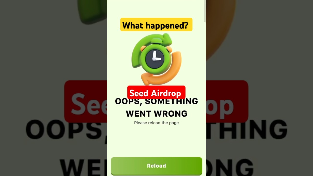 Seed Server Down #seed #seedairdrop