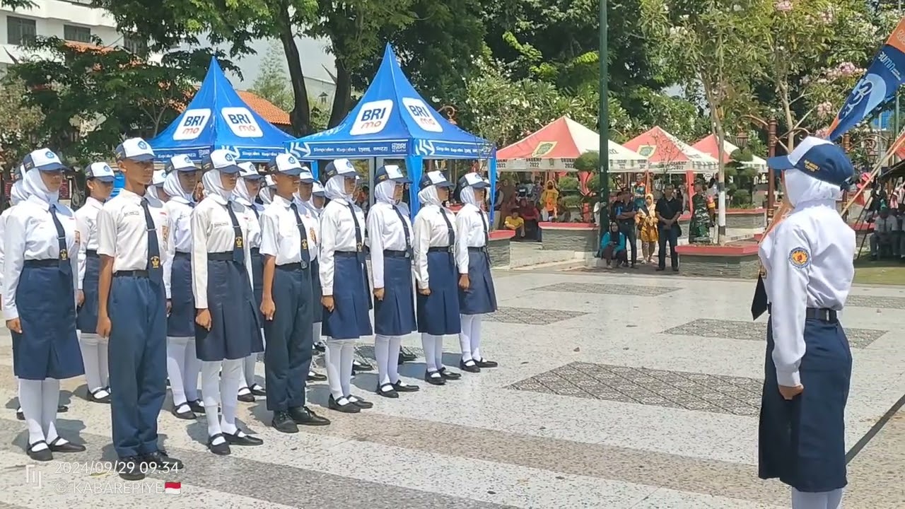 Tim PBB Siswa SMPN 1 Ceper Tampil Lomba PBB Piala Panglima TNI di Alun-alun Klaten