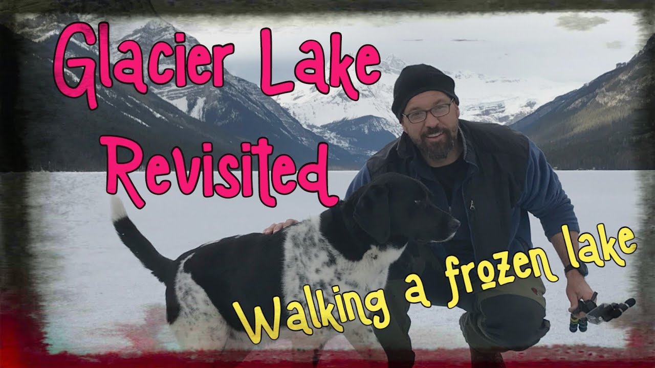 Walking across a frozen mountain lake - Overnight backpacking trip to Glacier Lake