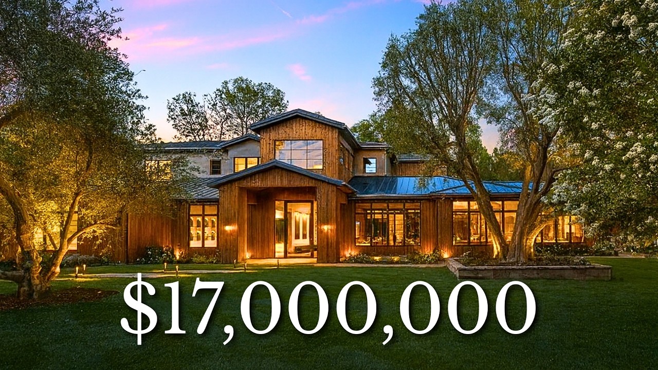 Внутри современного домика Hidden Hills стоимостью 17 000 000 долларов на бывшем участке Канье Уэ...