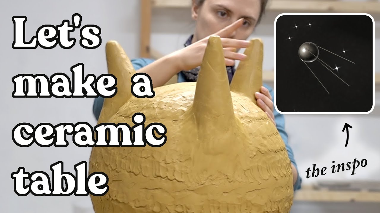 Making a ceramic plant table // coil pottery tutorial diy planter table