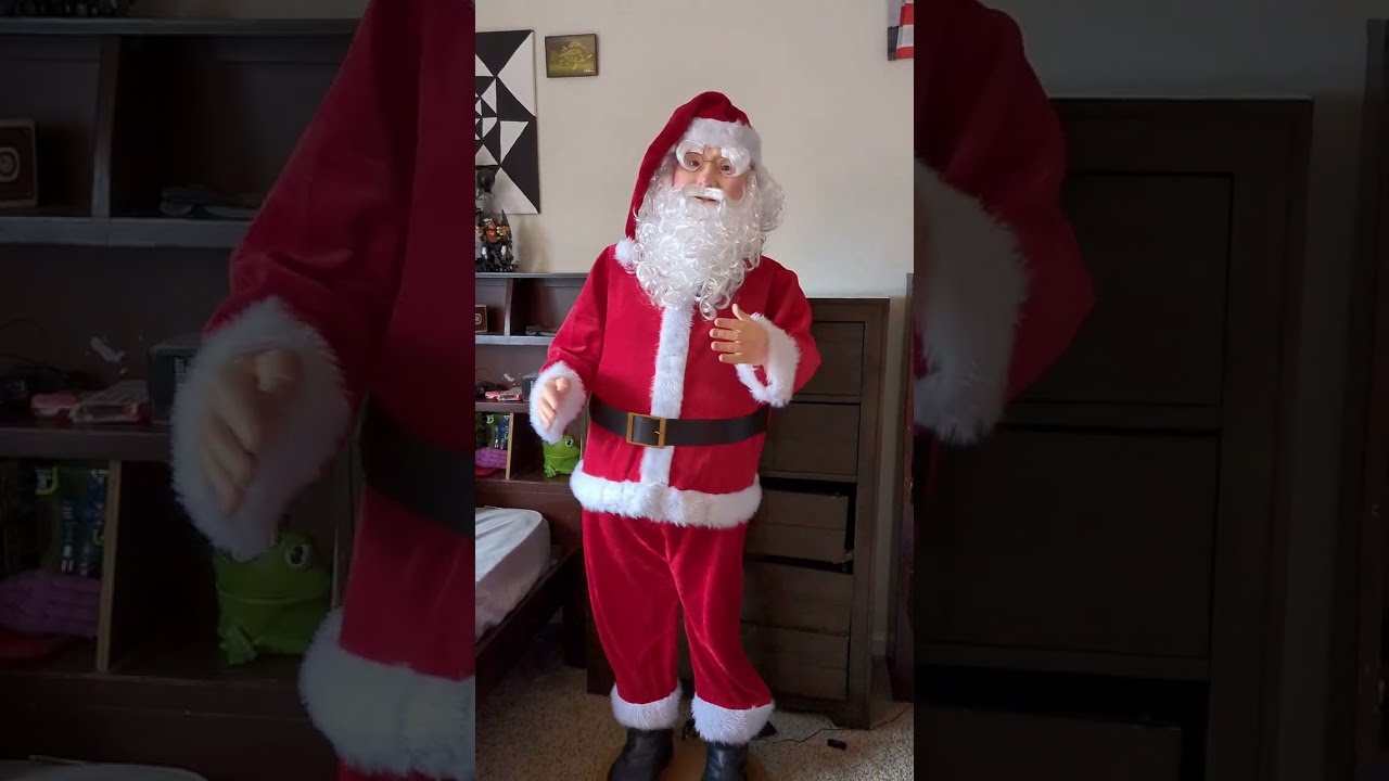 Gemmy's 5.8 ft Animated Santa (Life-sized Santa Remake) - 2023 model/4th gen w/ rounded base