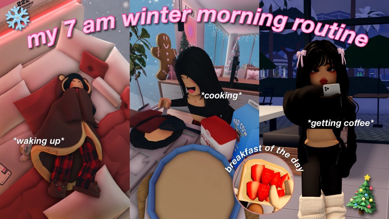 ❄️ my 7am winter morning routine! |Bloxburg Family Roleplay|w/voices