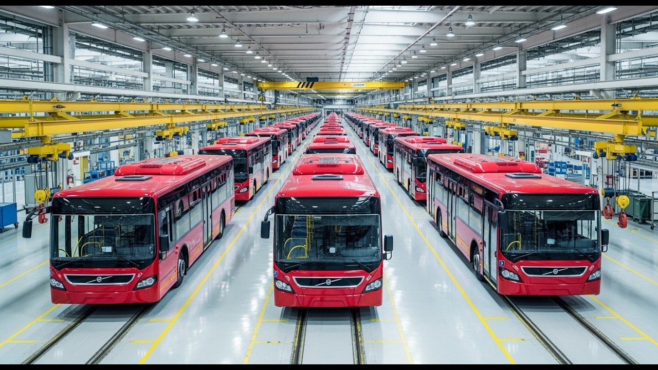 How Volvo Low‑Floor City Buses Are Manufactured | Inside the European Bus Factory (Full Process)