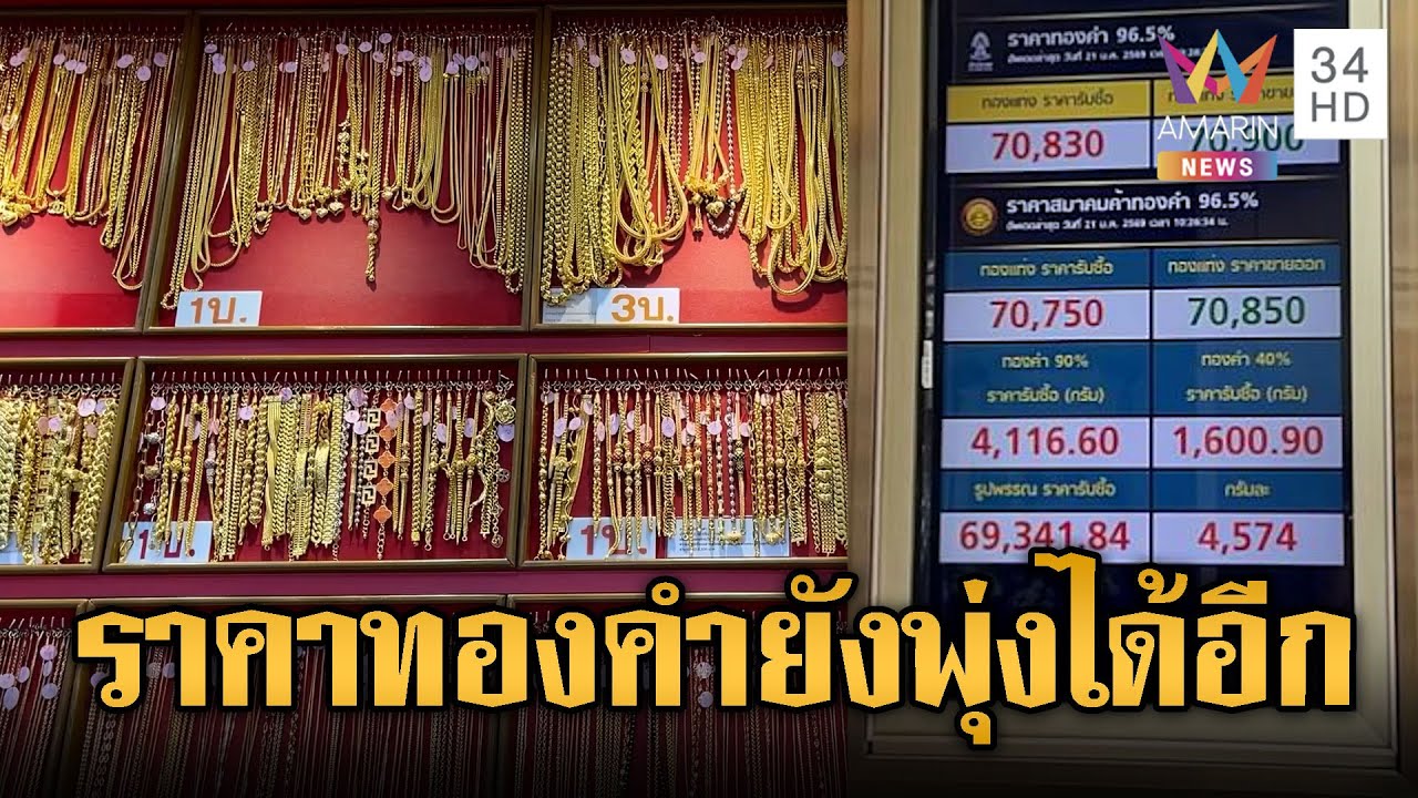 เยาวราชคึกคัก! เเห่ขายทองหลังราคาพุ่ง | ข่าวอรุณอมรินทร์ | 22/01/69