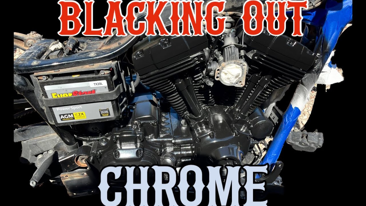 Затемнение хрома Harley Twin Cam