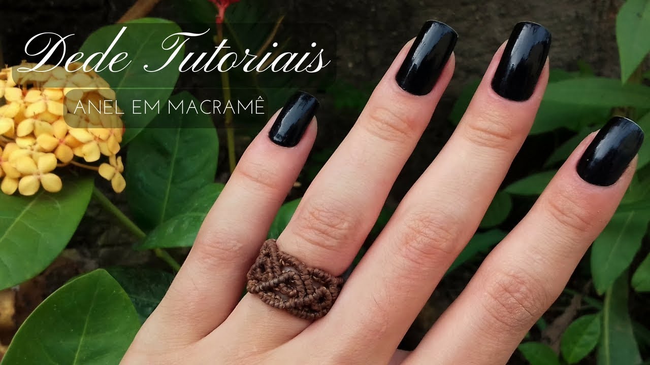 Dede Tutoriais | Como fazer anel em macramê #67