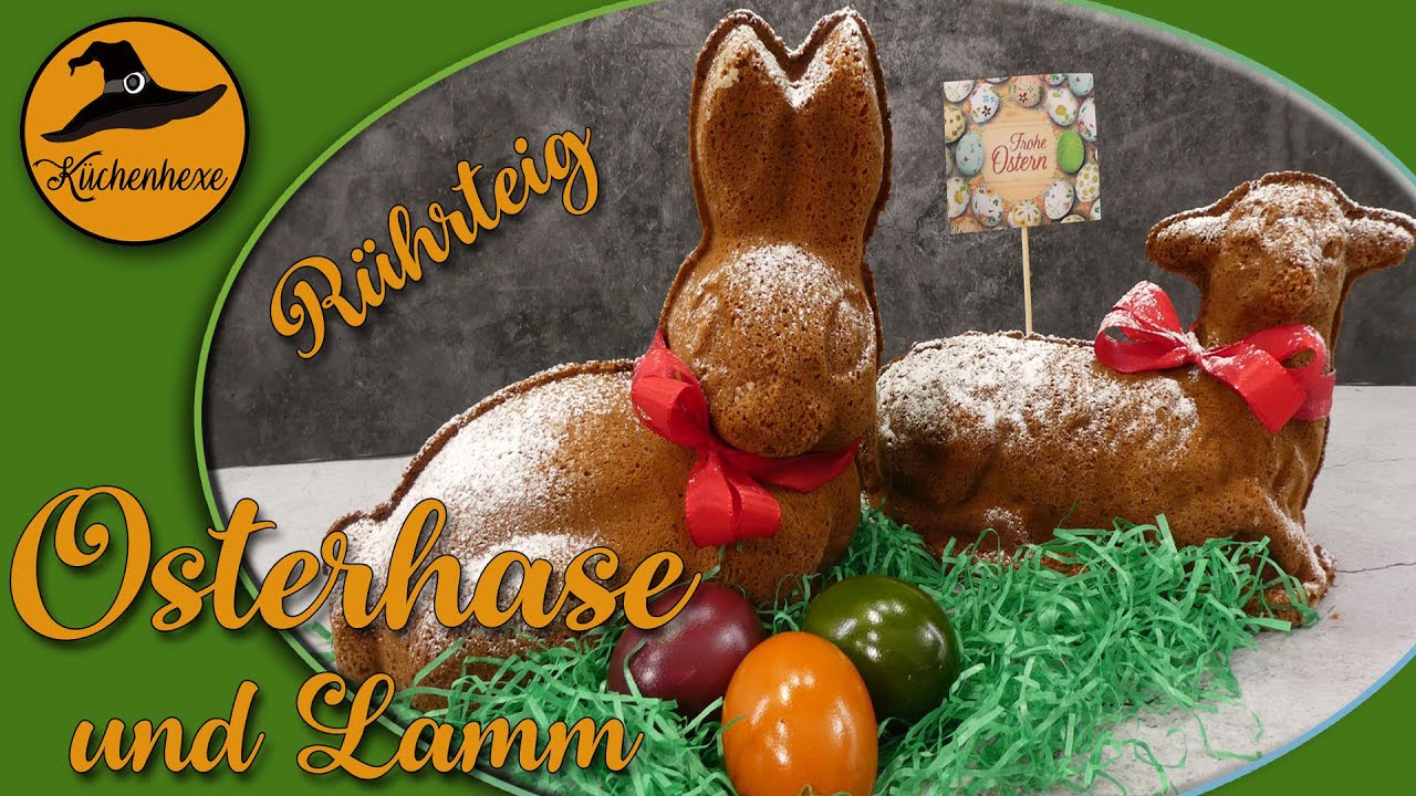 Osterhase und Lamm aus R&uuml;hrteig ( Selbst gemacht )