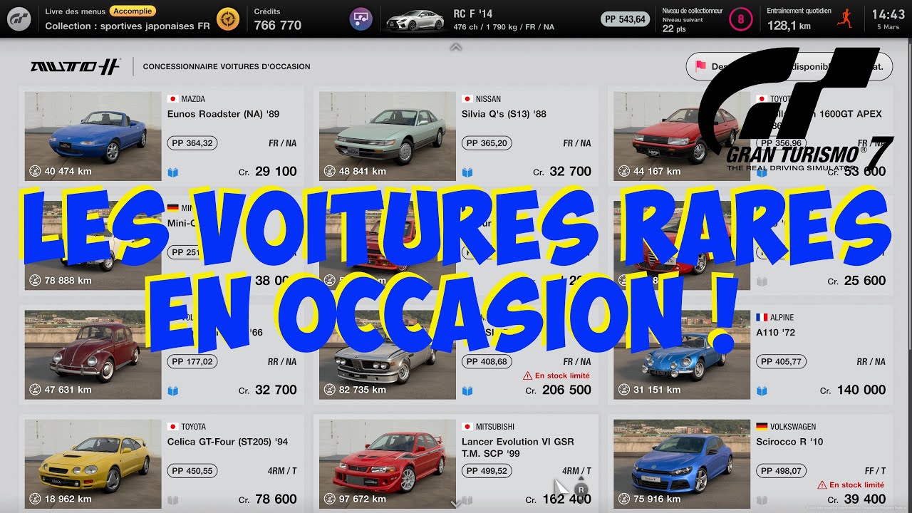 Gran Turismo 7 Le marché de l'occasion est incroyable !