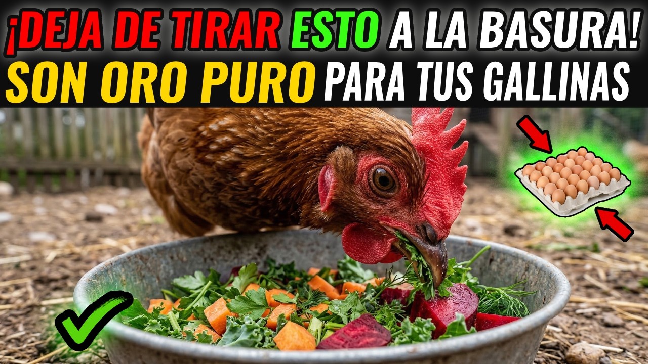12 ingredientes que tiras a la basura… ¡pero son ORO para tus gallinas!