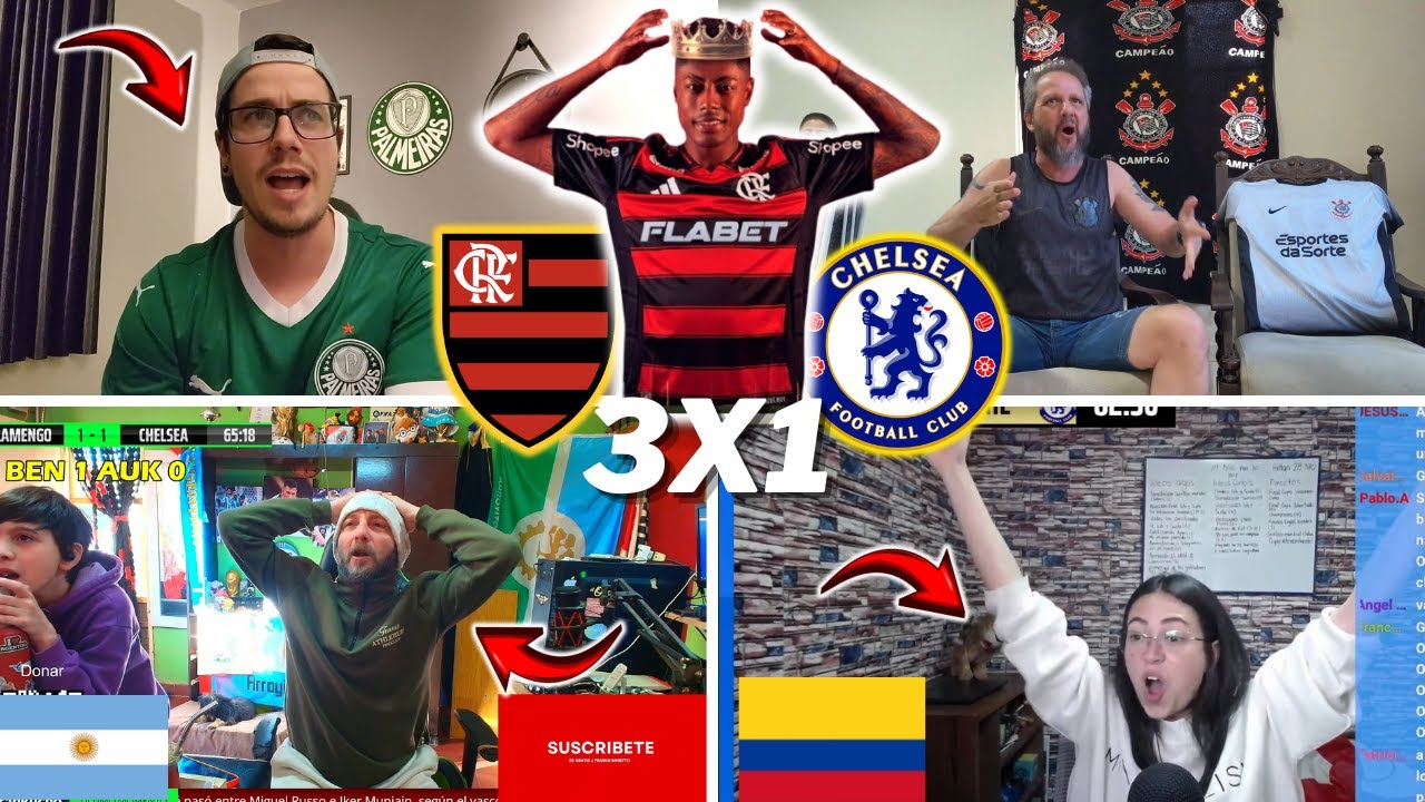 REAÇÕES DOS SULAMERICANOS E RIVAIS FELIZES COM A VITÓRIA DO MENGÃO- FLAMENGO 3X1 CHELSEA- MUNDIAL