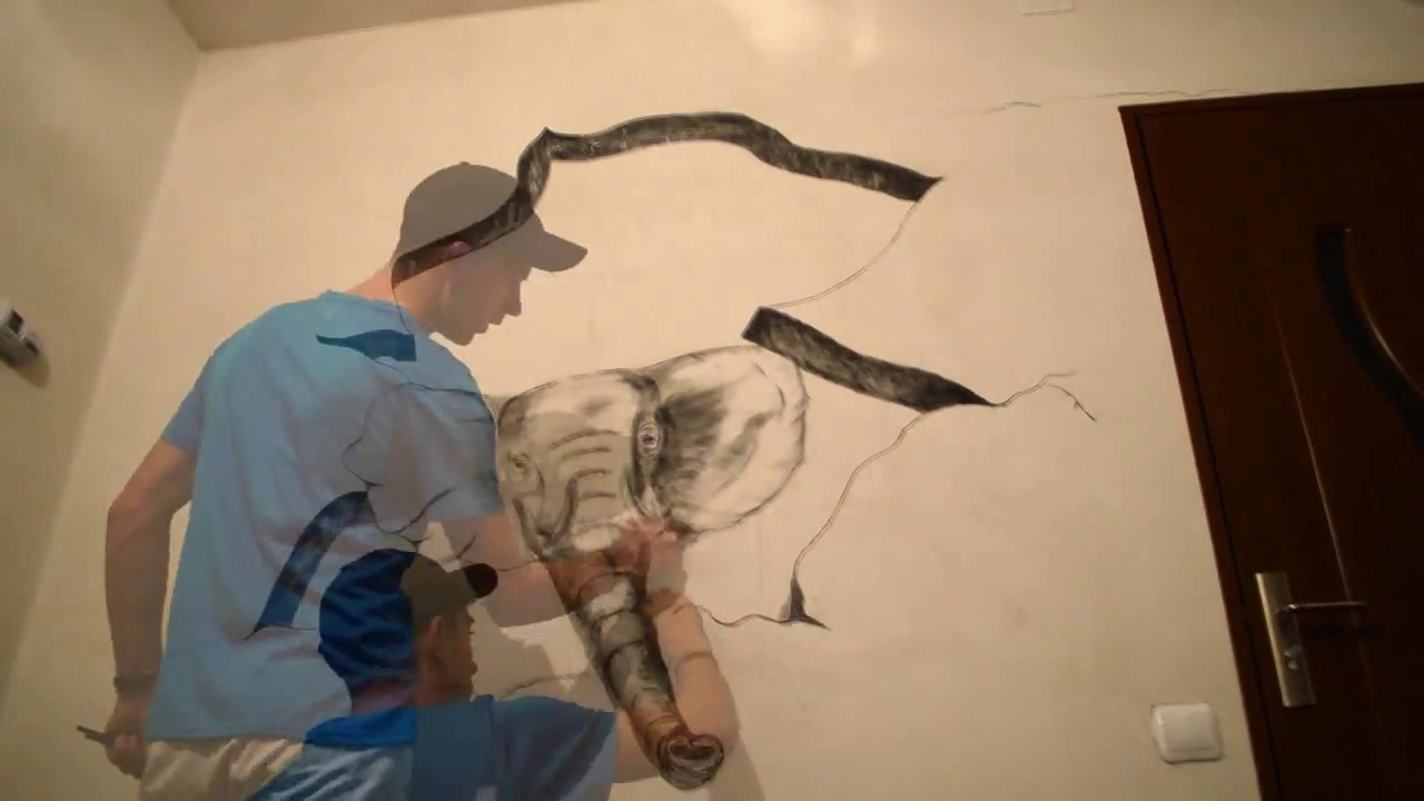 3D Drawing on wall