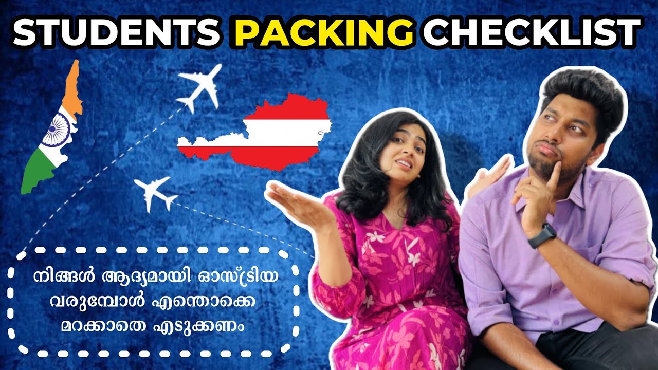 Student Packing Checklist For Austria🇦🇹| Study Abroad Essential🧳| Europe | Malayalam Vlog |