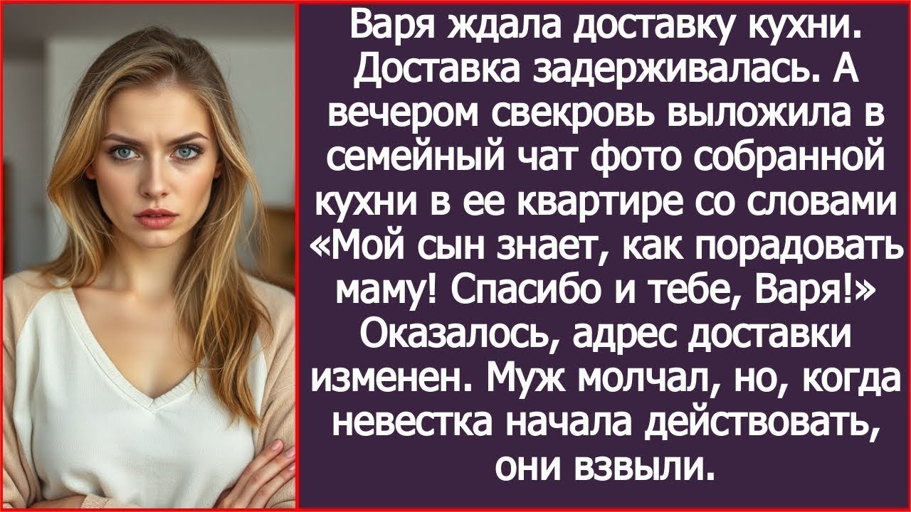 Свекровь выложила в семейный чат фото моего кухонного гарнитура в своей квартире.
