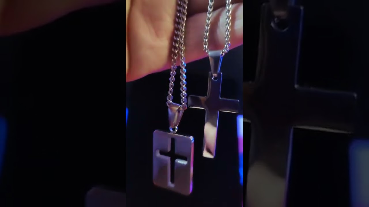 stainless steel Cross Necklace set #jewelry