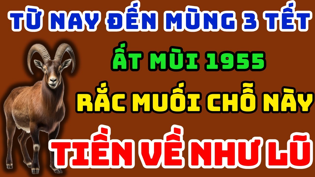 Ất Mùi 1955 từ Nay đến mùng 3 Tết Lén Rắc Muối 7 Chỗ Này, Tài Lộc Tự Tìm Đến Càng Già Càng Giàu !