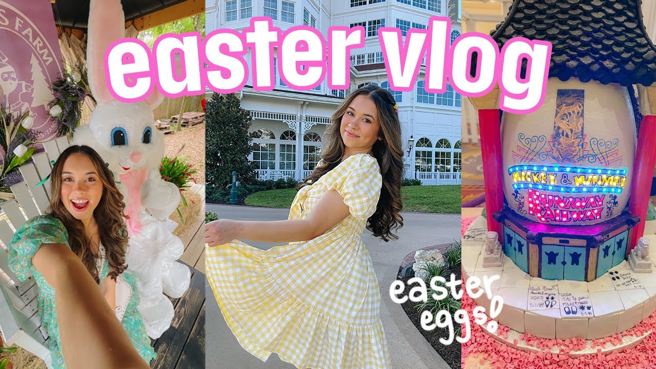 EASTER VLOG: disney easter eggs, farm festival, & spring shopping 🐰💜