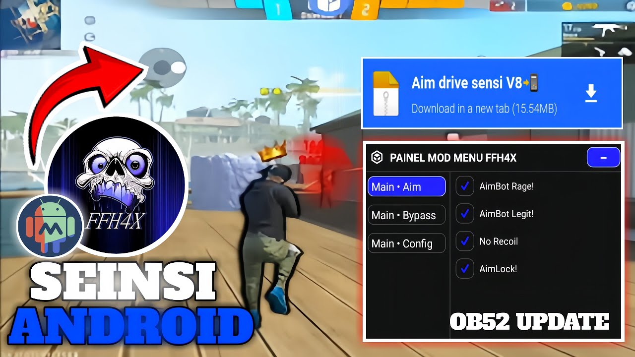 100% Working 🔥 !! ANDROID DARK AURA PANEL 🇧🇷 NEW VERSION 5.0 | FREE DOWNLOAD FILE  FREE FIRE (2026)