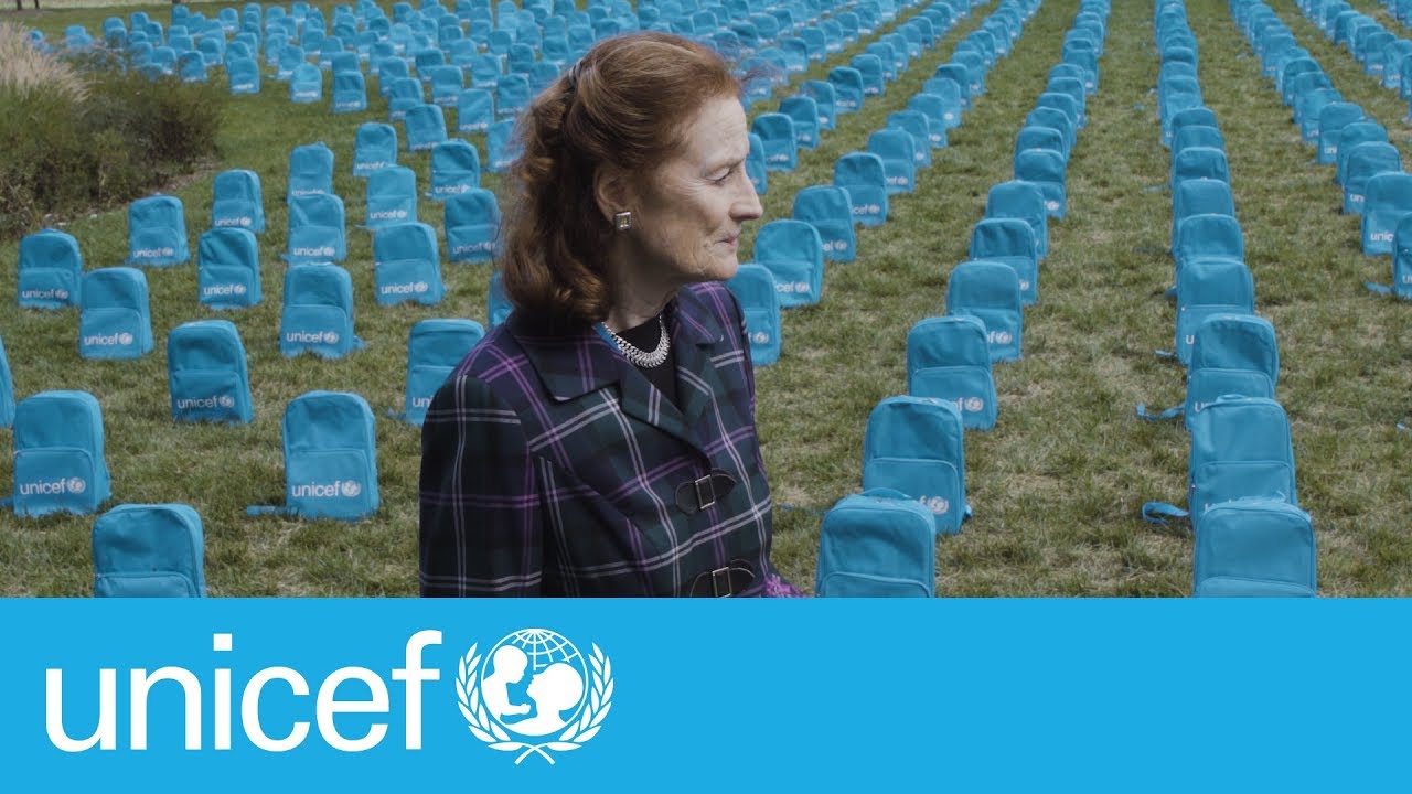 Executive Director Henrietta H. Fore visits moving installation on children in conflict | UNICEF