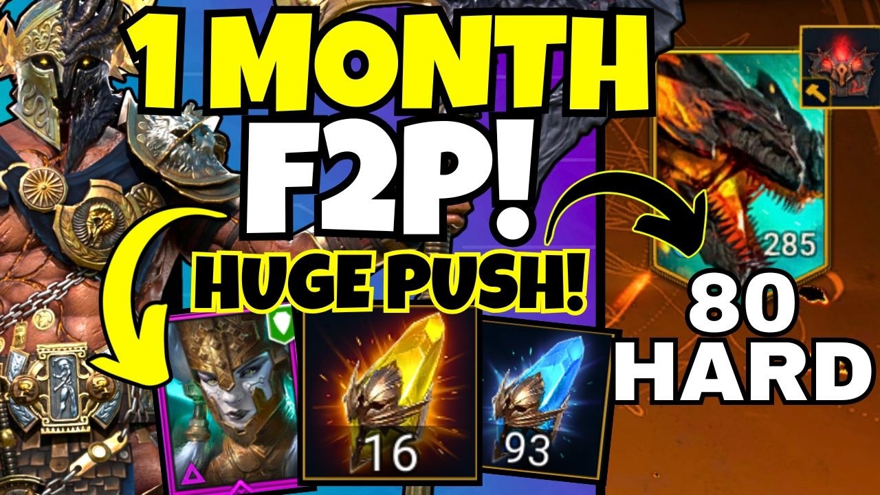 Прогресс Пелопса за 1 месяц в режиме F2P!!! [Рейд: Теневые Легенды]