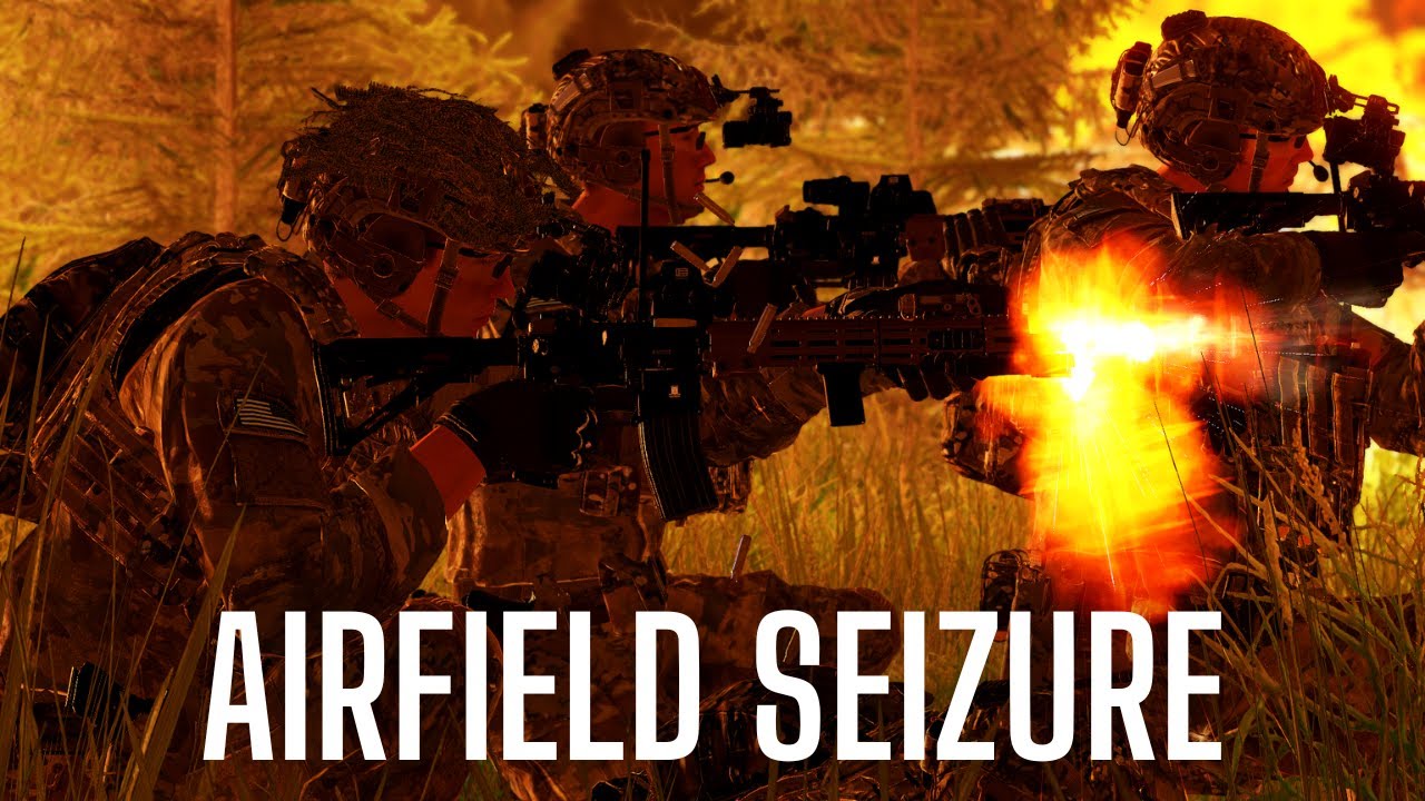 US Army Rangers Night Airfield Assault | Arma 3