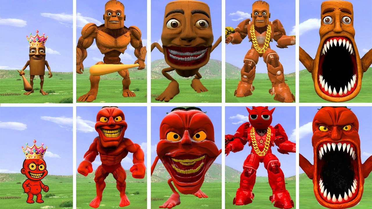 I DISCOVERED NEW EVOLUTIONARY FORMS OF KING TUNGTUNG SAHUR VS KING PEPPER DINDUN IN GARRY'S MOD!