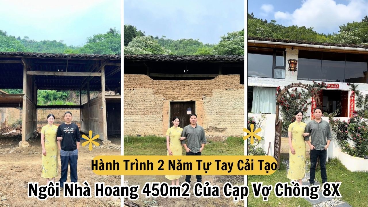 Full Vesion | H&agrave;nh Tr&igrave;nh 2 Năm Tự Tay Cải Tạo Ng&ocirc;i Nh&agrave; Hoang 450m2 Của Cặp Vợ Chồng 8X | Đ&ocirc;ng Tần