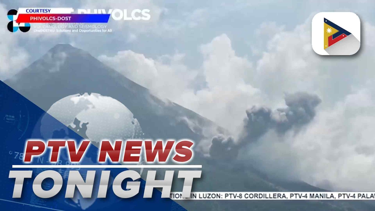 Mayon Volcano continues to spew ash from new lava flow
