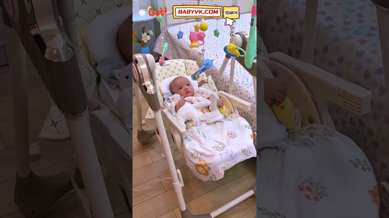 Electric Baby Swing: Soothes Baby to Sleep Effortlessly #BabyCare #Babyshort