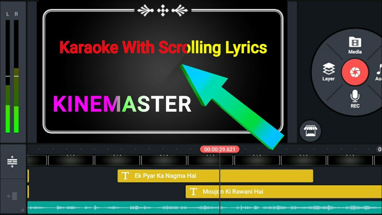 How To Make Karaoke With Scrolling Lyrics With Kinemaster | Kinemaster Editing | Kinemaster |Karaoke
