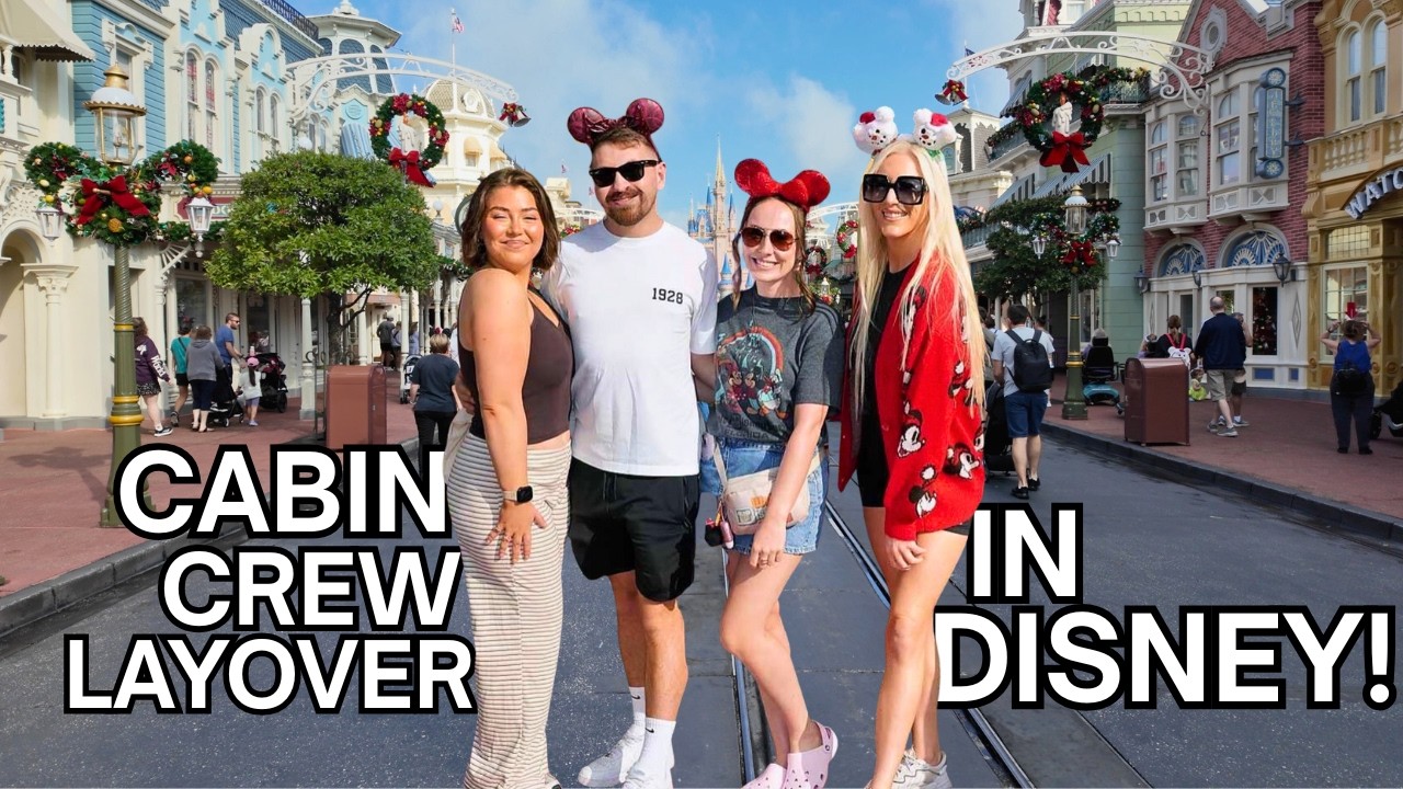 Life of a Flight Attendant | Crew Layover Day at Disney World 🎄✨