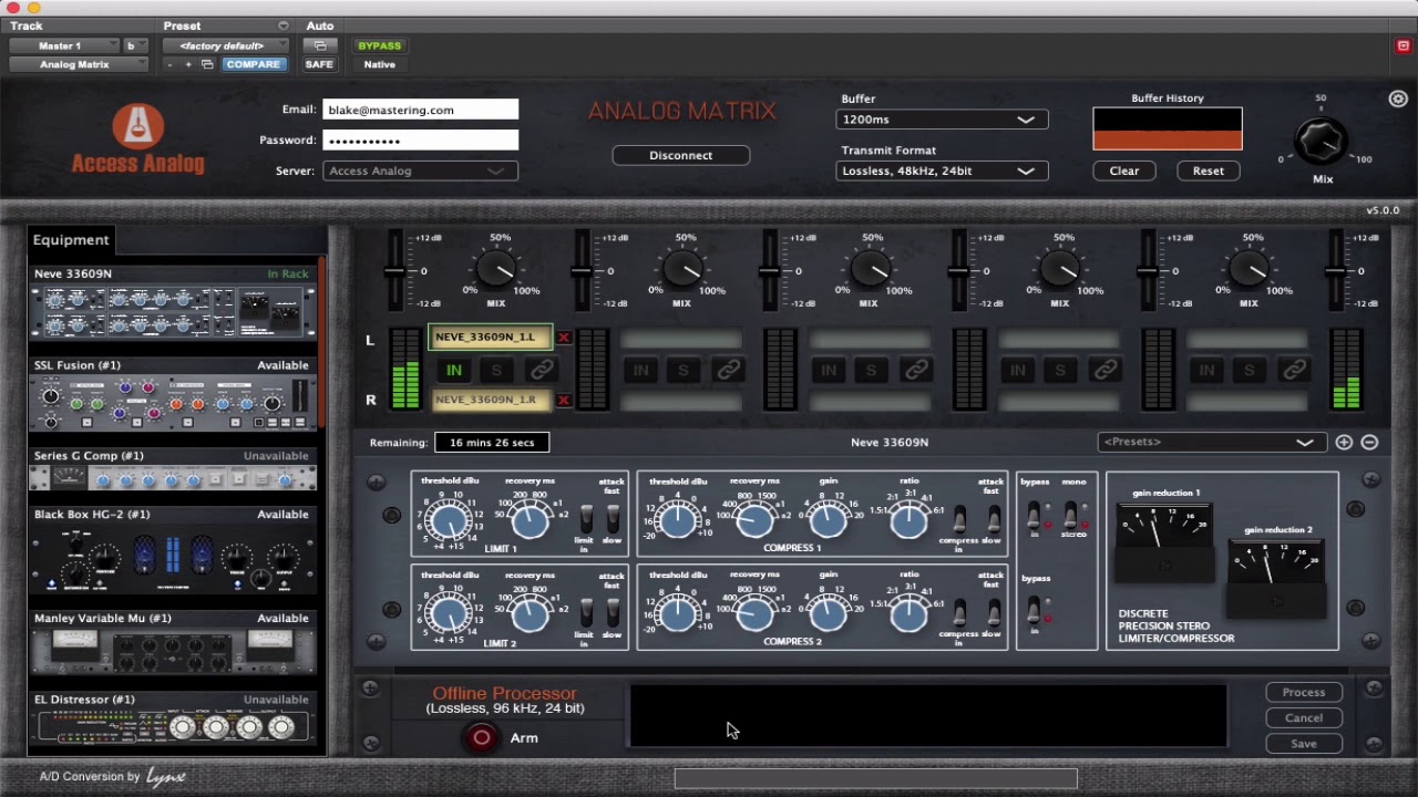 Quick Start Guide to the AMS Neve 33609N Stereo Compressor/Limiter