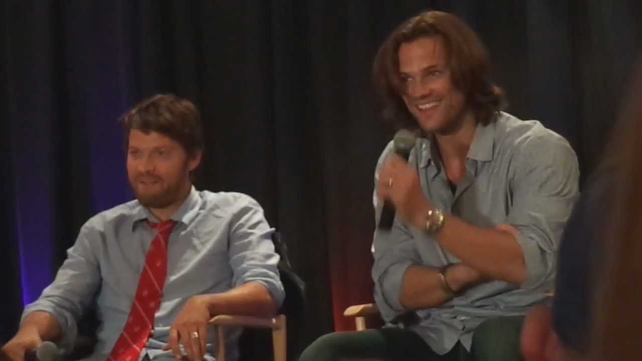 Misha and Jared bonding over Baby Signing Time and zombie babies