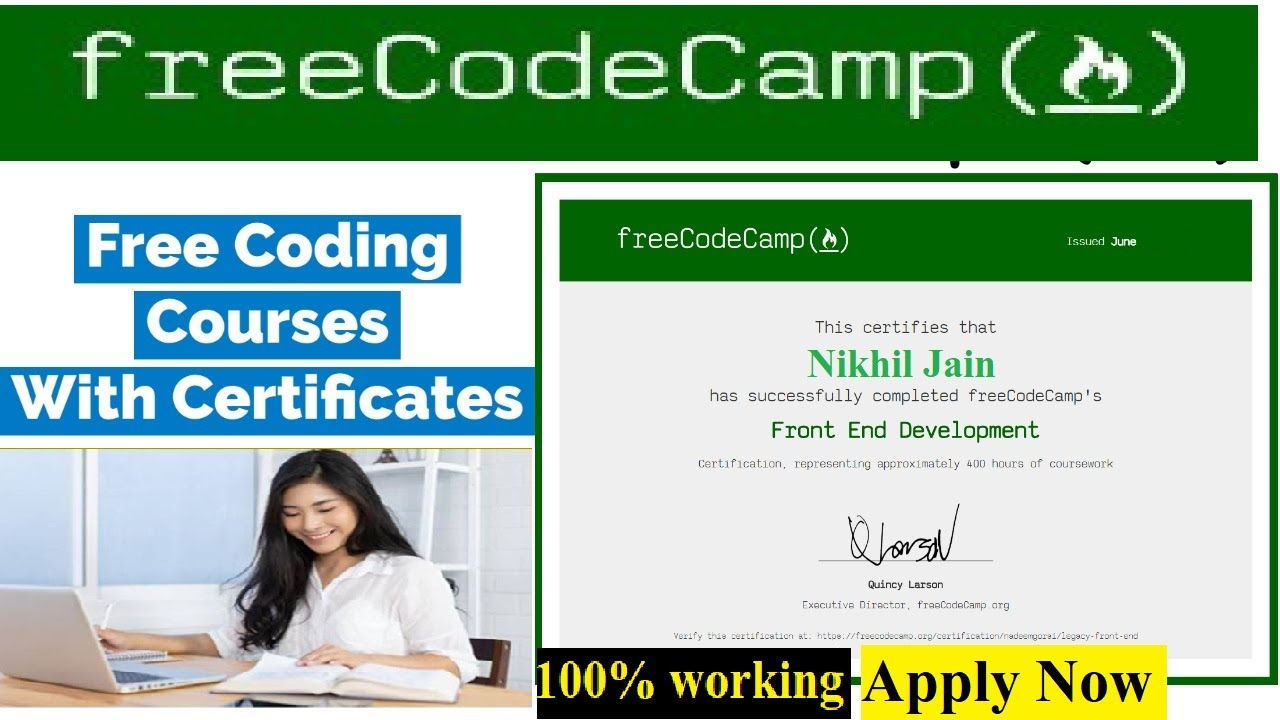 Free Coding Courses with Free Certificate | Free Code Camp | Learn to code || Enroll Now