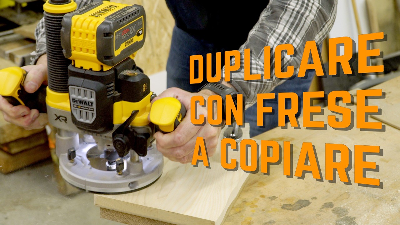 Duplicare una sagoma in legno con Fresatrice verticale e fresa a copiare con cuscinetto. Fresatura.
