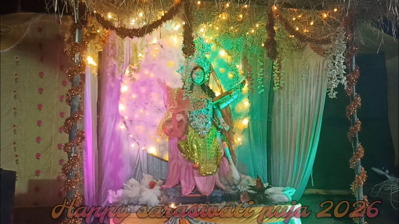 Saraswati Puja 🦢🌺 2026 | bahot maja aaya🤟🏻☺️