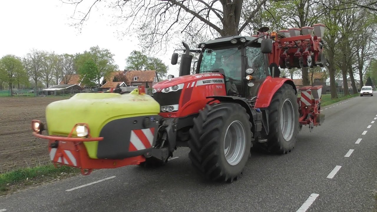 Drilling maize with MF & Kverneland