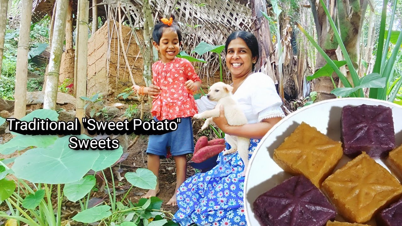 Village Sweet Potato sweets|Srilankan Village Cooking   |Village Home SL 🍠🍥🌭