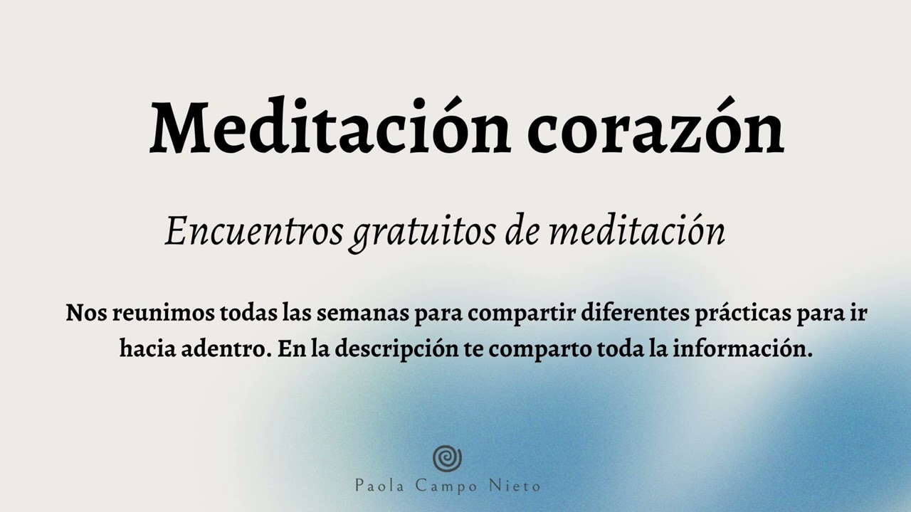 Meditación corazón 1  Encuentros comunidad