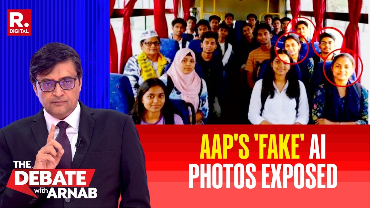 Arnab Grills AAP&rsquo;s Piyush Joshi Over &lsquo;Fake&rsquo; AI NEET Helpline Photos
