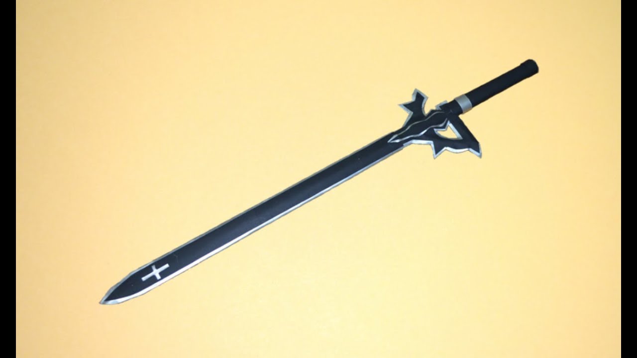 как сделать из бумаги меч Кирито